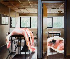 Salle de pose 2018 Huile sur toile 200x240 cm